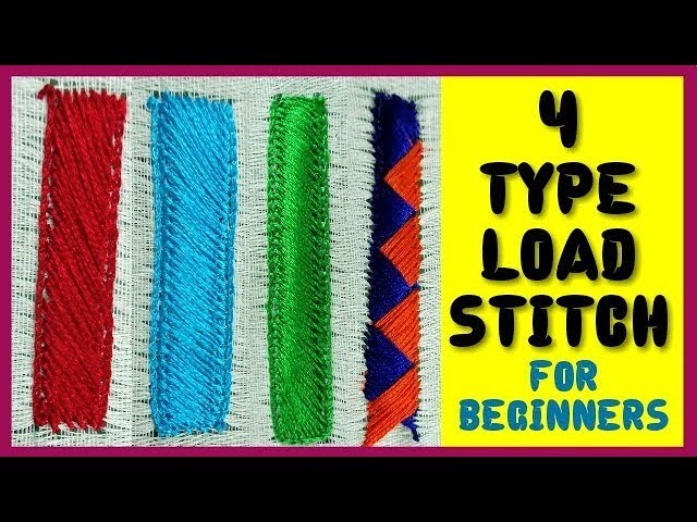Four different type load stitch for beginners ! Aari Work ! hand embroidery