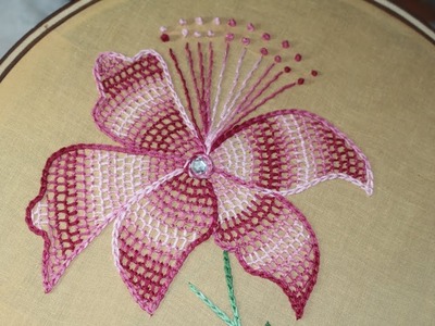 Hand Embroidery Designs | Net stitch design