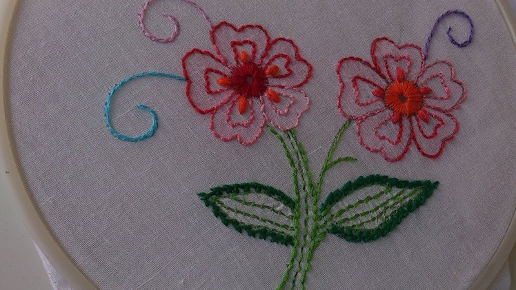 Hand embroidery. -Chickenkari.shadow work.luknowi embroidery. Jali work.