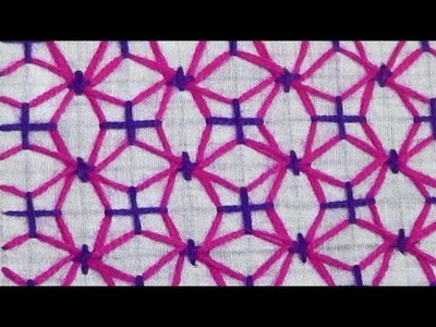 Hand Embroidery : Sashiko Embroidery. Nakshi Katha Stitch