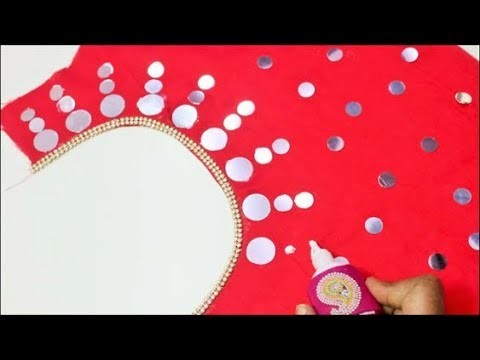 Hand Made Mirror Design Blouse Simple & Easy To Make