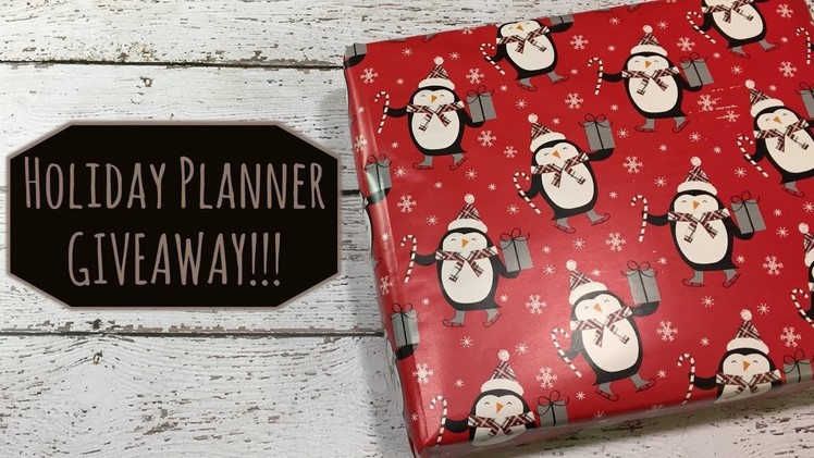 Holiday Planner GIVEAWAY!!!