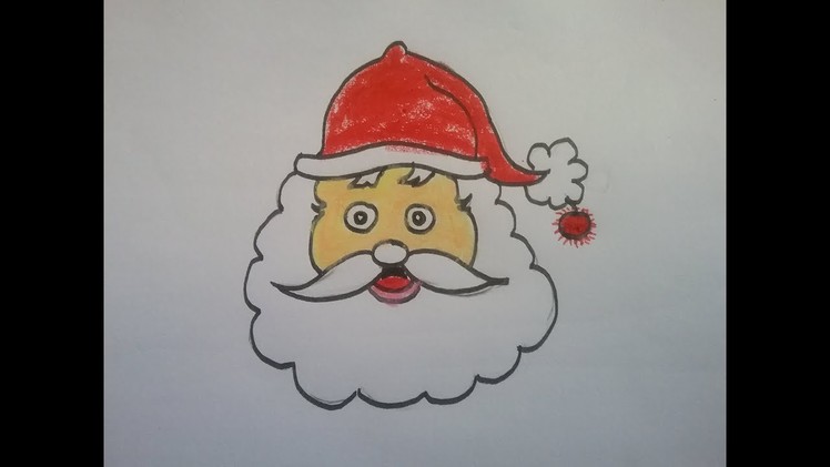 How to Draw Christmas Santa Claus easily for Kids. Father Christmas Drawing for kids