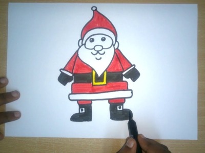 How to Draw Santa Claus Step by Step Easy - Christmas drawings