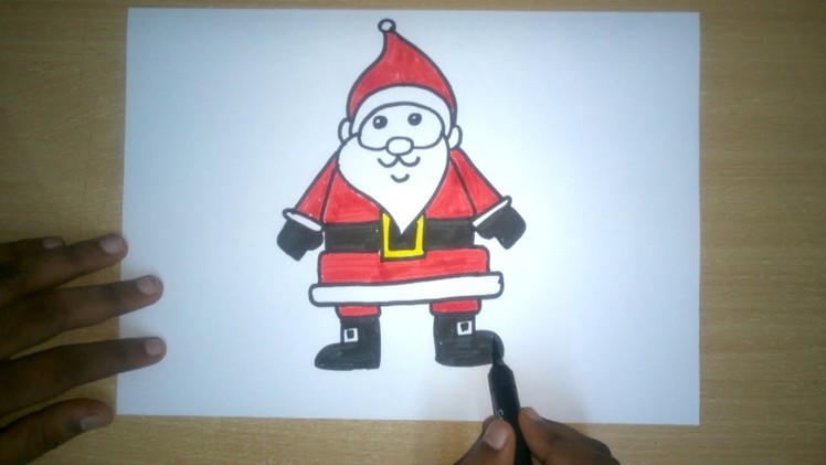 How to Draw Santa Claus Step by Step Easy - Christmas drawings