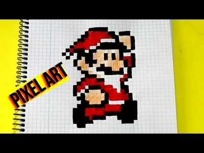 How to draw Super Mario Papa Noel- PIXEL ART