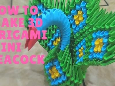 How To Make 3D Origami Mini Peacock Tutorial