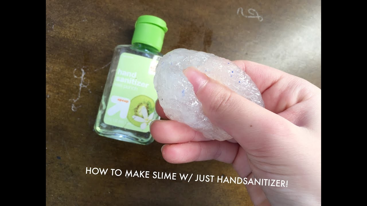 How To Make Slime With Hand Sanitizer 1 Ingredient Slime   How To Make Slime With Hand KMnr O 