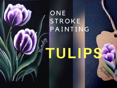 How to paint Tulips | simple and easy painting | Christmas painting series