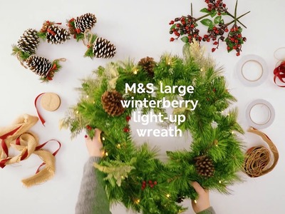 M&S Christmas 2017 | How to make a ribbon wreath