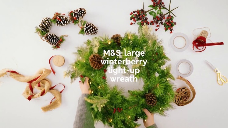 M&S Christmas 2017 | How to make a ribbon wreath