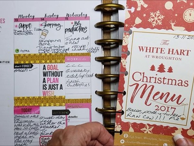 My Classic Happy Planner So far!! Plan with me series!! Stampin'  Up! Stamps.