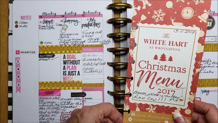 My Classic Happy Planner So far!! Plan with me series!! Stampin'  Up! Stamps.