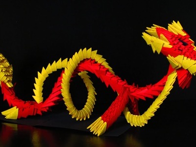 Origami 3D tutorial - How to make a Dragon