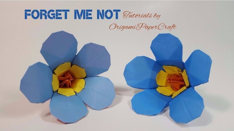 Origami:  Forget Me Not Flower. Scorpion Grasses || OrigamiPaperCraft