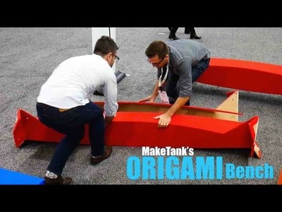 Origami inspired tiny house transforming bench saves space!