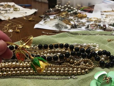 Part 3 wrap up Vintage jewelry antique shop bag haul