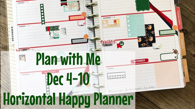 Plan With Me. Dec 4-10. Horizontal Happy Planner