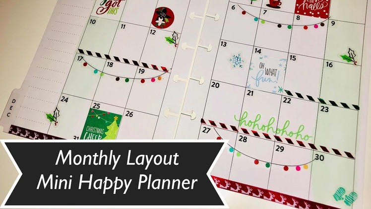 Plan With Me- Monthly Layout- Mini Happy Planner
