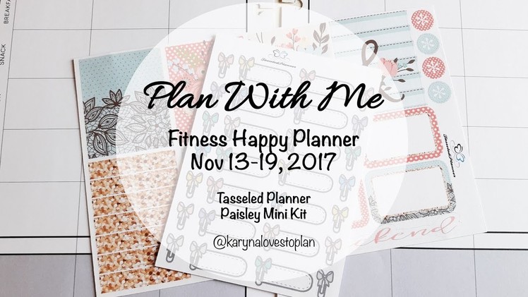 Plan With Me Nov 13-19. Fitness Happy Planner (Tasseled Planner Kit)