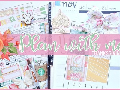 Plan with Me! Thanksgiving Week in my Erin Condren Life Planner