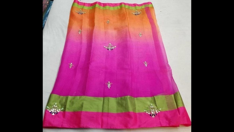 Rajasthani Hand Work Chiffon Saree Designs || Latest design sarees new collection