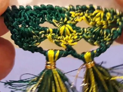 Saree Kuchu New Design.Shell one above another crochet design for saree tassel