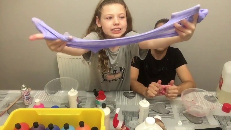 ???????? Silly String Slime  - How to Make Slime .