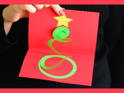 Spiral Christmas Tree Card Idea for Kids