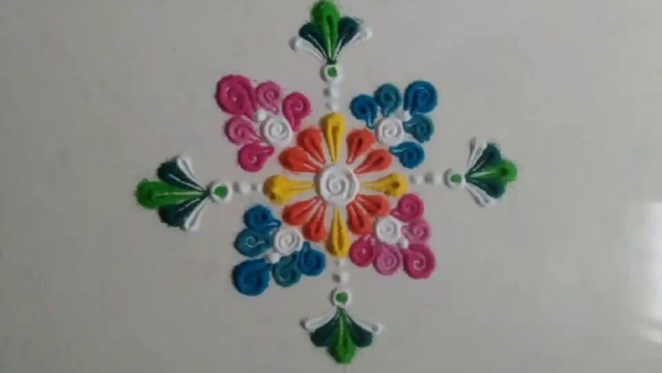 होळीची रांगोळी | होली रंगोली | Holi Rangoli | Holi Kolam