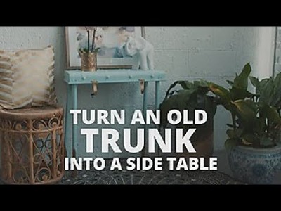 Turn An Old Trunk Into a Side Table - DIY Network