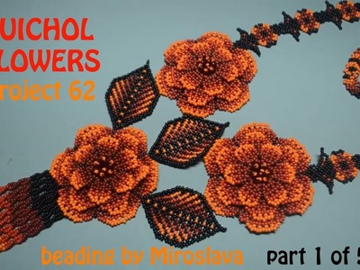 4: DIY 1.5: RED HUICHOL Flowers Necklace