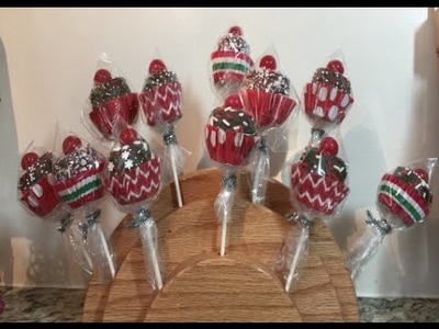 Christmas Marshmallow Cupcake Lollipops (How To)
