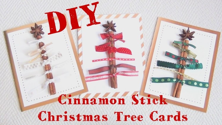 Cinnamon Stick Christmas Tree Cards ♥ 12 DIYs of Christmas