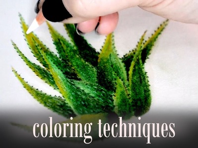 Coloring tips with Polychromos ● Blending with baby oil