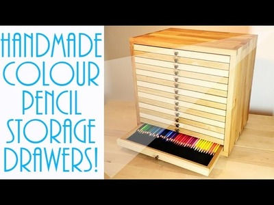 Colour pencil storage - handmade wooden drawers!
