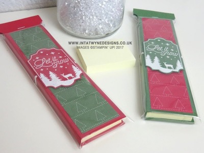 Crafty Christmas Countdown #11 -  Quilted Christmas Mini Post It Note Book