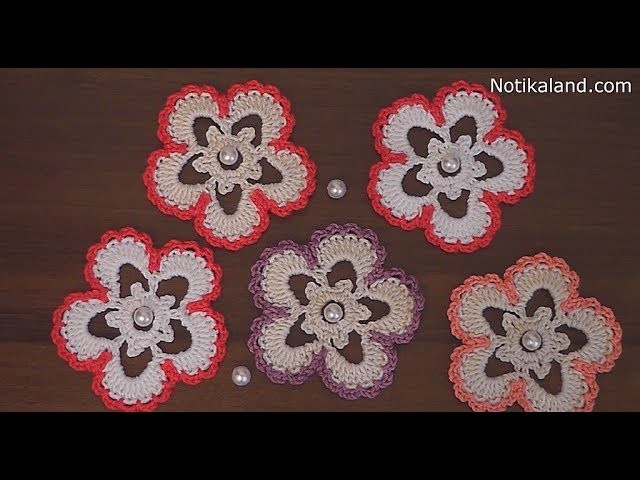 Crochet flower applique EASY Tutorial