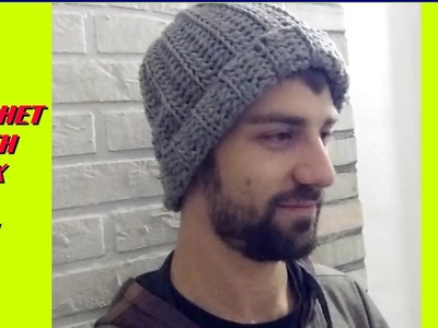 CROCHET HAT FOR MAN any size tutorial