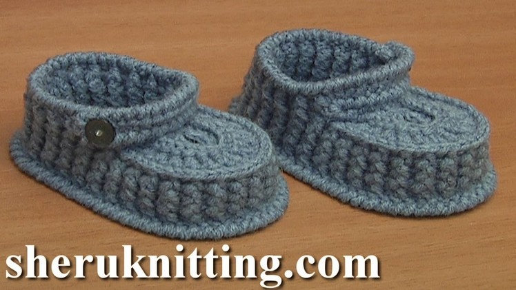 Crocheted Footwear for Babies Tutorial 64 Part 3 of 3