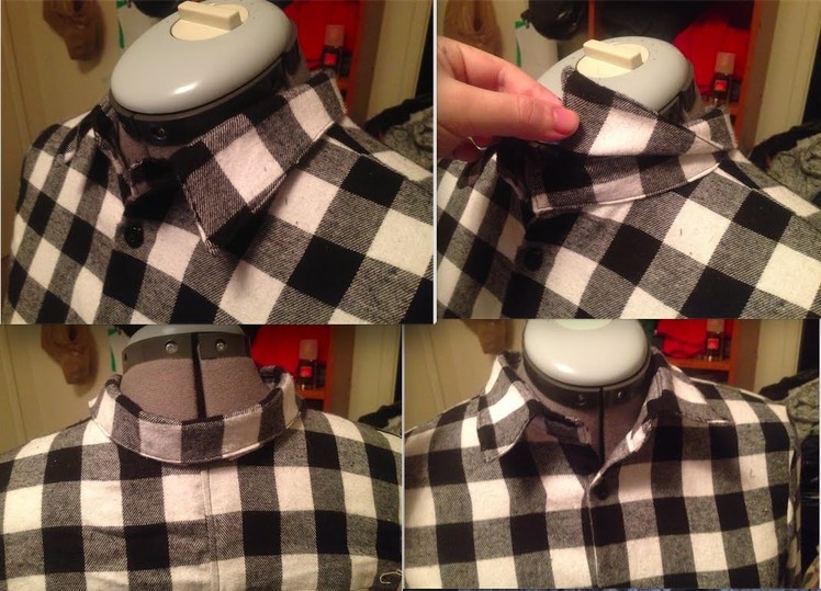 CUTTING AND SEWING A DRESS SHIRT COLLAR AND COLLAR STAND