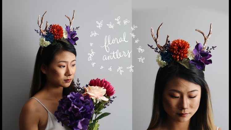 DIY Floral Antlers + Deer Makeup