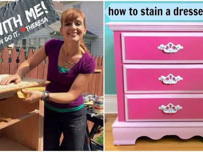 DIY Makeover! HOW TO STAIN A WOOD DRESSER FOR YOUR HOME from MyFixitUpLife