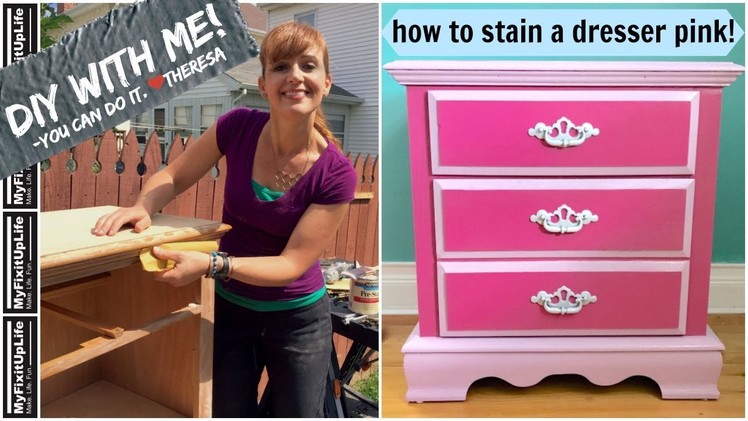 DIY Makeover! HOW TO STAIN A WOOD DRESSER FOR YOUR HOME from MyFixitUpLife