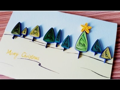 DIY Paper Quilling -Christmas Card - Easy & Simple  Christmas design 04