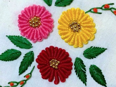 Hand Embroidery: Bullion Knot Stitch Variation