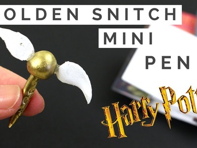 Harry Potter Crafts - How to Make a MINI Golden Snitch Pen - REALLY WORKS! - Tutorial