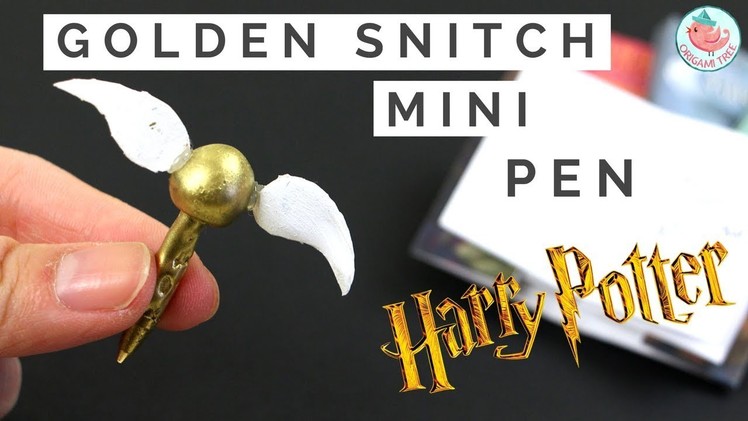 Harry Potter Crafts - How to Make a MINI Golden Snitch Pen - REALLY WORKS! - Tutorial