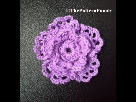 How to Crochet a Flower Pattern #105│by ThePatternfamily