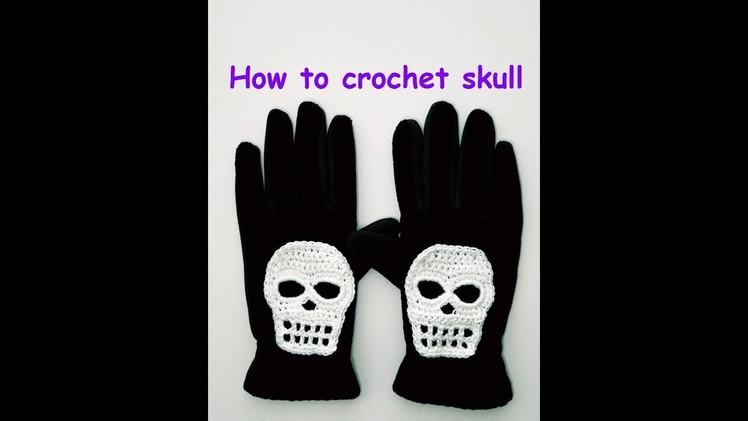 How to crochet Halloween skull